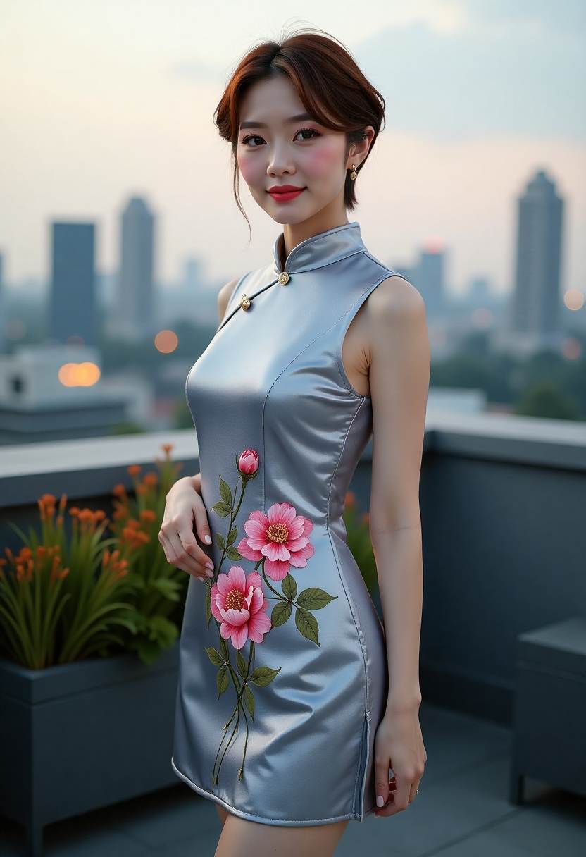 对街灯箱夜景对比