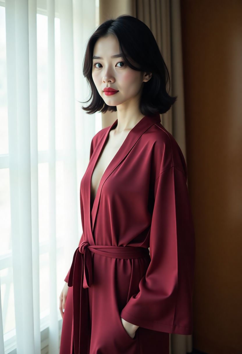 女主站山式对窗
